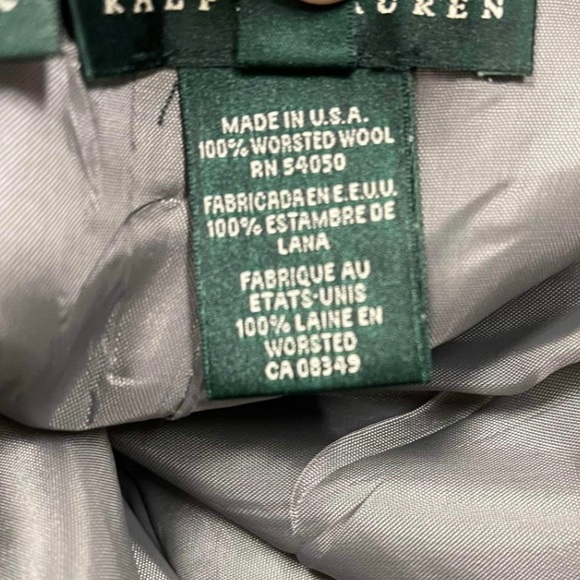Lauren Ralph Lauren Women’s Gray 100% Worsted Wool Pants, Size 10 - Picture 4 of 6